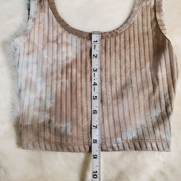 Shein Brown and Light Green Tie Dye Tank Top - Picture 9 of 10